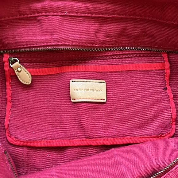 Tommy Hilfiger red canvas tote - Picture 3 of 4